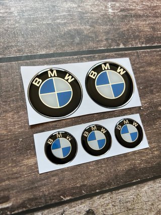 5 EMBLEMAS GEL BMW LOGO CARENADO DEPOSITO MOTO 3D