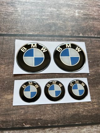 5 EMBLEMAS GEL BMW LOGO CARENADO DEPOSITO MOTO 3D