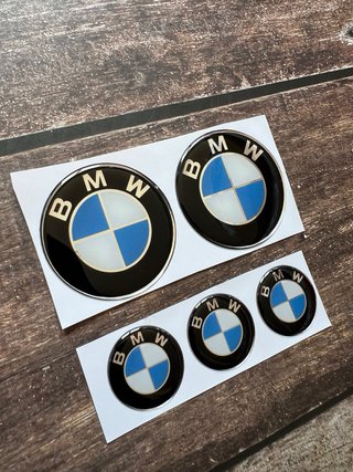 5 EMBLEMAS GEL BMW LOGO CARENADO DEPOSITO MOTO 3D