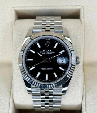 Reloj Rolex Datejust Negro/Plateado