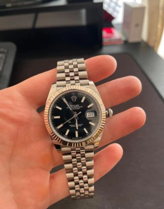 Reloj Rolex Datejust Negro/Plateado