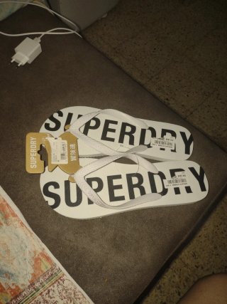 Chanclas Superdry Hombre Talla 46 Blancas