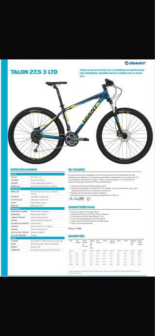 Bicicleta Giant Talon 27.5 3 LTD
