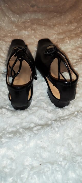 Originales Zapatos negros punta cuadrada T.39