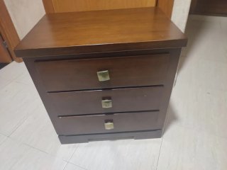 2 Mesitas de Noche Madera Marrón