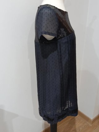 Vestido negro lentejuelas y lunares