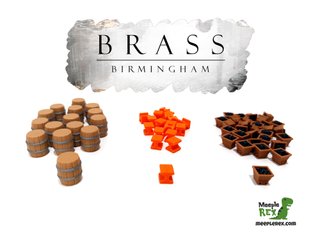 Tokens recursos y barriles para Brass