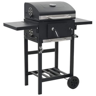Barbecue a Carbonella con Ripiano Inferiore Nero Termometro