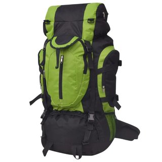 Zaino da Escursioni XXL 75 L Nero e Verde · Zaini
