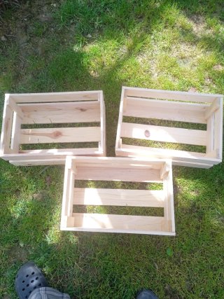 Cajas de madera  Lote de 3 unidades