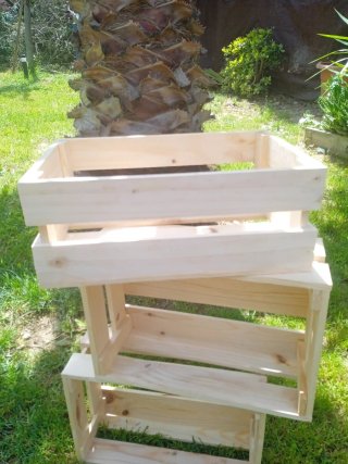 Cajas de madera  Lote de 3 unidades