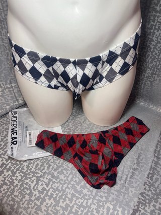 Calzoncillo Argyle Negro y Rojo