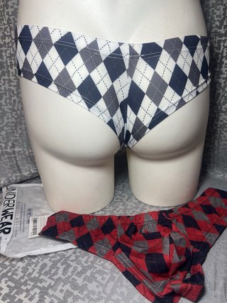 Calzoncillo Argyle Negro y Rojo