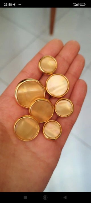 7 bottoni gioiello vintage madreperlati
