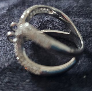 Anillo/Broche Plateado para Pañuelo con Cristales