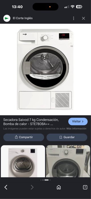Secadora Saivod 7kg Bomba Calor