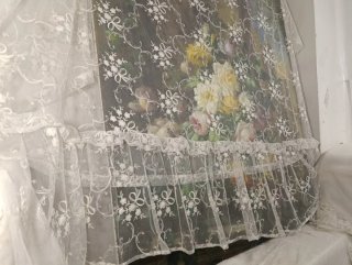 TUL CON BORDADOS CADENETA PARA VELO NOVIA