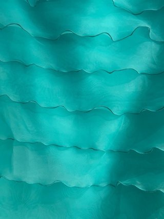 Falda larga volantes verde agua