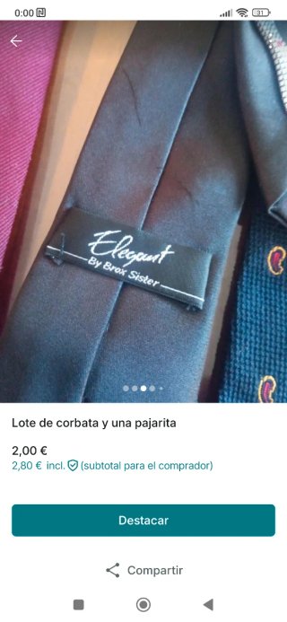Lote corbatas y pajarita
