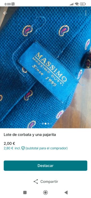 Lote corbatas y pajarita