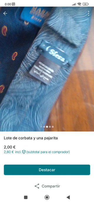 Lote corbatas y pajarita