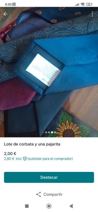 Lote corbatas y pajarita