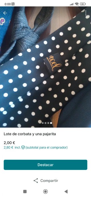 Lote corbatas y pajarita