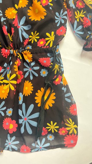 Vestido Denny Rose floral off-shoulder