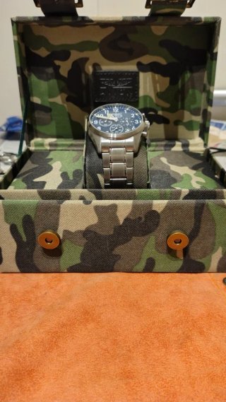 Orologio avion Cronografo Blu militare