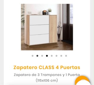 Zapatero CLASS 4 Puertas Blanco/Madera PONTEVEDRA