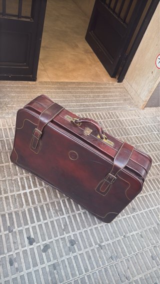 Maleta Vintage Marrón de cuero. Colección