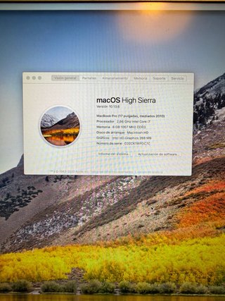 MacBook Pro 17 2010 i7 8GB RAM Argento A1297