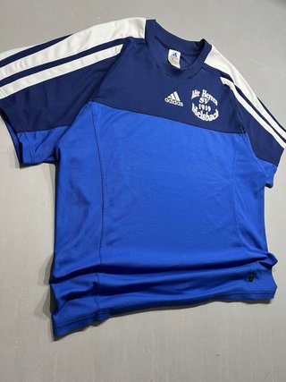 Camiseta Adidas Hombre Azul y Blanca