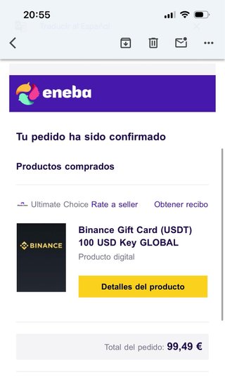 Vendo 2 códigos Binance de 100€ sin canjear.