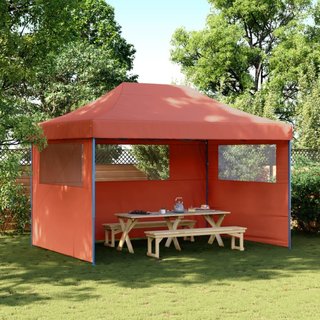 Tendone per Feste Terracotta Struttura Blu Pieghevole