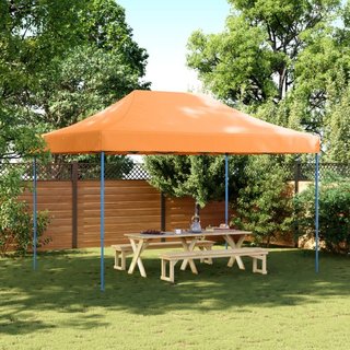 Tenda da Festa Pieghevole Pop-Up Arancione Struttura Blu