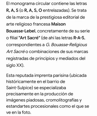 Antiguo estandarte religioso Sagrada Familia