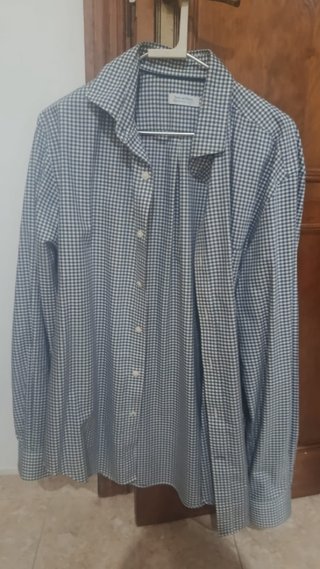 Camisa Pedro del Hierro cuadros azul y blanco