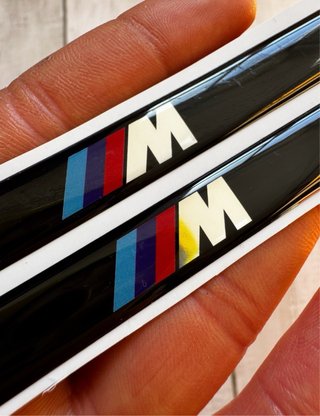 2 EMBLEMAS ADHESIVOS MOLDURA BMW E36 M LOGO COCHE