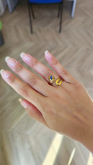 Anello in acciaio inossidabile, modello serpente