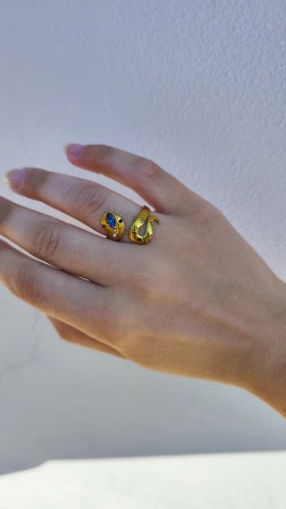 Anello in acciaio inossidabile, modello serpente
