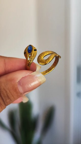Anello in acciaio inossidabile, modello serpente