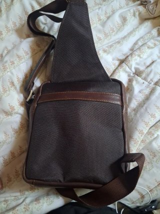 Bolso bandolera de piel marrón