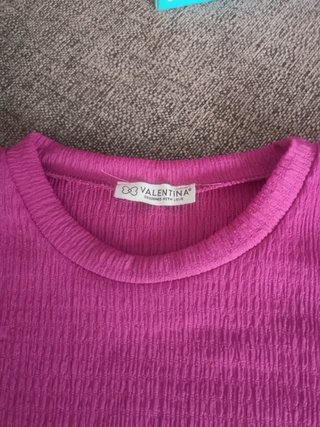 Blusa Valentina Talla M Manga Abullonada