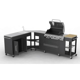 Barbecue a Gas Cuucina Portabile con 4 bruciatori e 1
