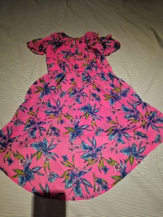 Vestido pantalón corto estampado floral niña