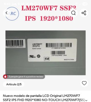 Schermo LCD 27 LM270WF7-SSD3