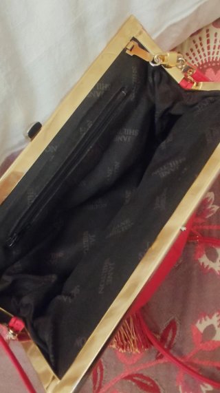 Bolso Rojo  Vintage de Piel Genuina