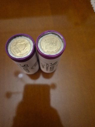 2 Rollos 25 Monedas Conmemorativas 2€ 2026