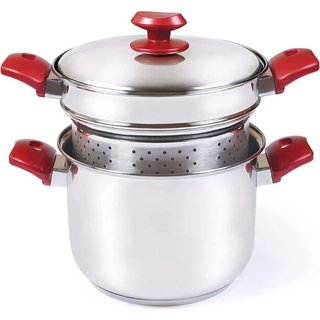 Set da 3 Pezzi Pentole Pastaiola Acciaio Inossidabile